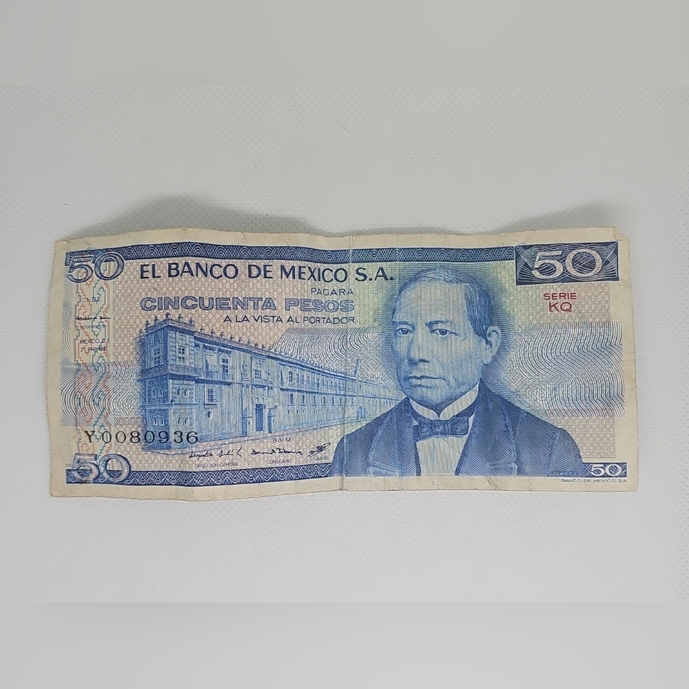 50 Pesos 21 ENE 1981 (Y0080936) Series KQ Circulated